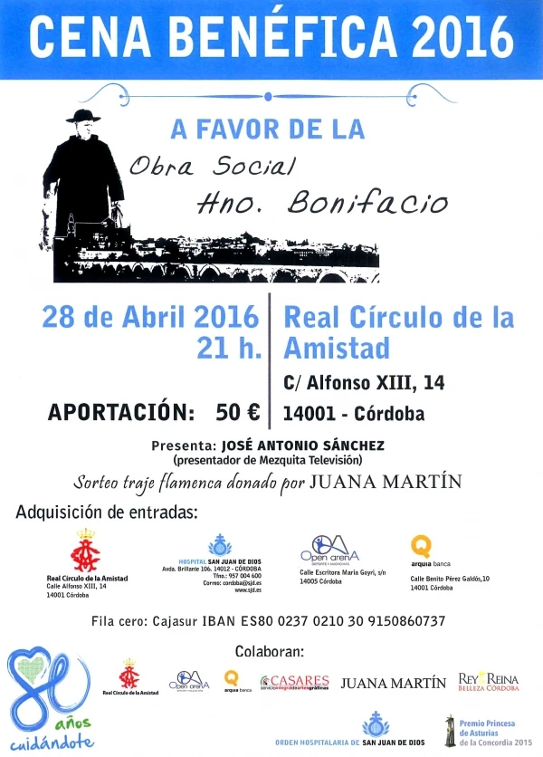 Cena benéfica a favor de la Obra Social Hermano Bonifacio